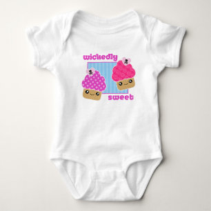 Wickedly Sweet Kawaii Cupcakes Baby Bodysuit