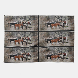 Wickenburg Horses Kitchen Towel