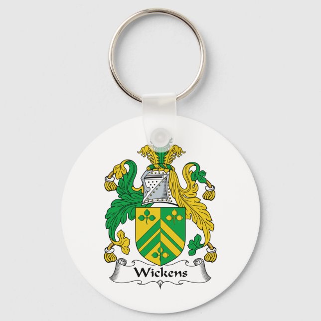 Wickens Family Crest Key Ring (Front)