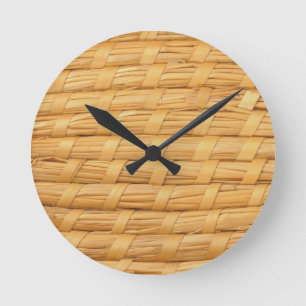 Wicker background round clock