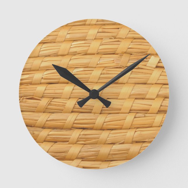 Wicker background round clock (Front)
