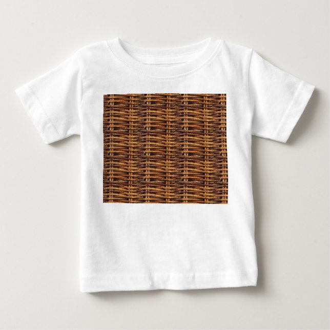 Wicker Basket Pattern Baby T-Shirt (Front)