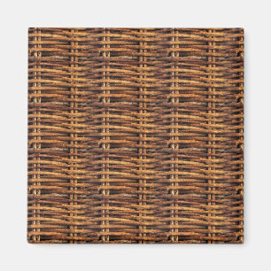 Wicker Basket Pattern Magnet