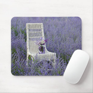 Wicker Chair in Purple Russian Sage Mouse Pad