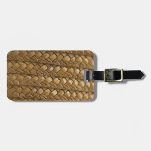 Wicker Straw Rattan Luggage Tag