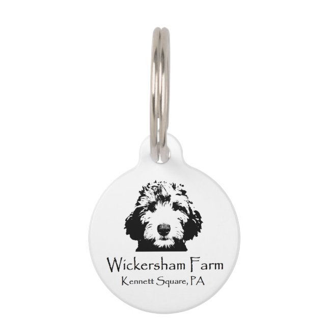 Wickersham Farm Customisable Pet Tag (Front)