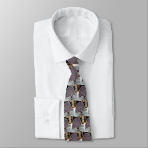 Wickerwork peacocks tie