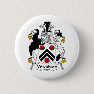 Wickham Family Crest 6 Cm Round Badge