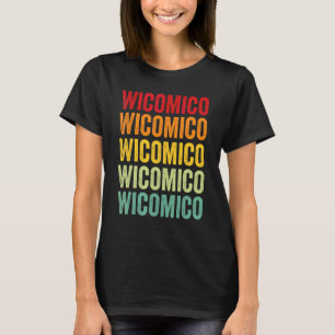 Wicomico County Maryland Rainbow Text Design T-Shirt