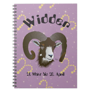 Widder 21. März bis 20. April Notizheft Spiral Notebook