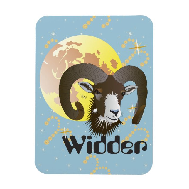 Widder 21. März bis 20. April Premium Flexi Magnet (Vertical)