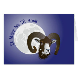 Widder - Sternzeichen Karte
