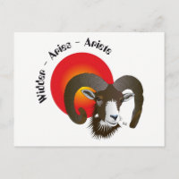 Widder Sternzeichen Postkarte