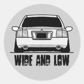 Wide and Low centre cap decal Classic Round Sticker