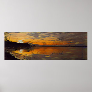 Wide angle sunset poster