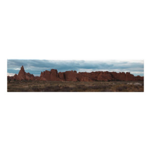 Wide angle view of Red Sandstone rocky outcrop Photo Print