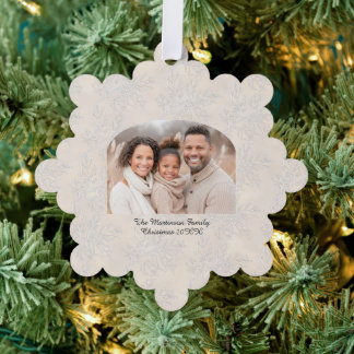 Wide Arch Christmas Photo Light Holly Pattern Tree Decoration Card