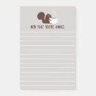 Wide Awake Squirrel Coffee Lover Lined Paper Cute