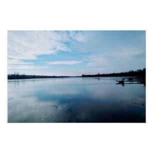 Wide banks of the Dnieper River Poster