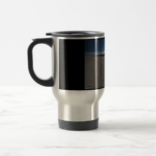 Wide beach at the North Sea Travel Mug