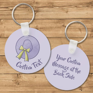 Wide Brimmed Hat Lilac Key Ring