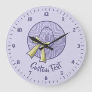 Wide Brimmed Hat Lilac Large Clock