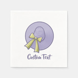 Wide Brimmed Hat Lilac Napkin