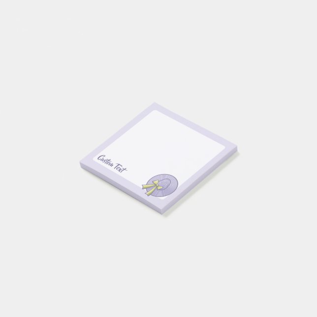 Wide Brimmed Hat Lilac Post-it Notes (Angled)