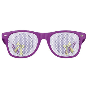 Wide Brimmed Hat Lilac Retro Sunglasses