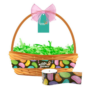 Wide Easter Ribbon Jelly Bean Garden Grosgrain Ribbon