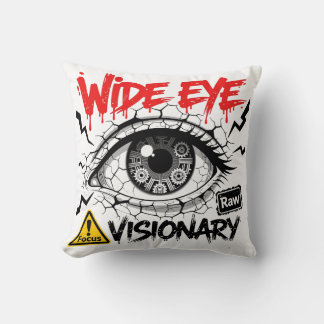 Wide Eye Visionary Raw Streetwear Graphic Cushion