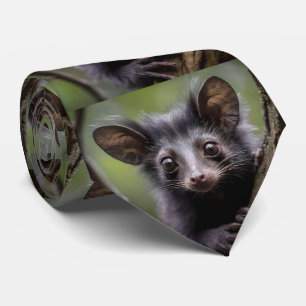 "Wide-Eyed Aye-Aye in a Tree" Tie