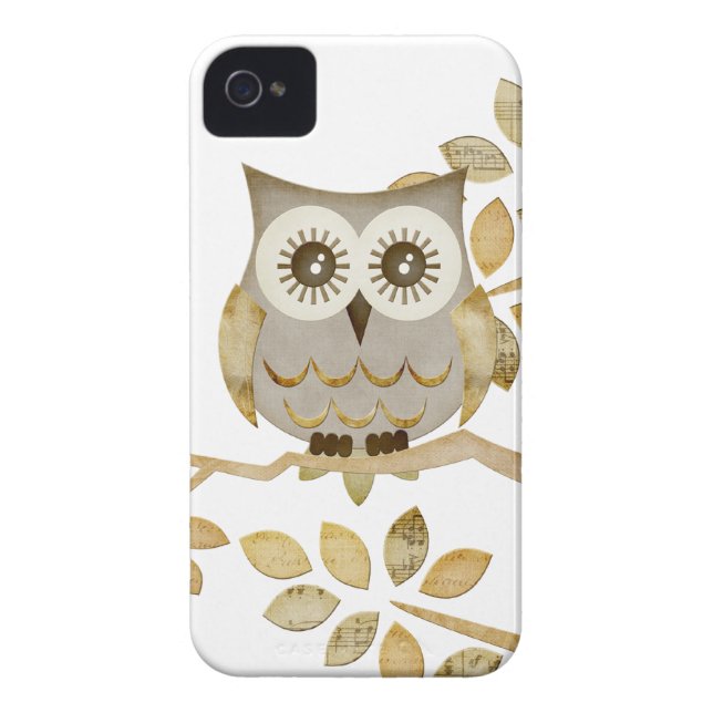 Wide Eyes Owl in Tree Case-Mate iPhone Case (Back)