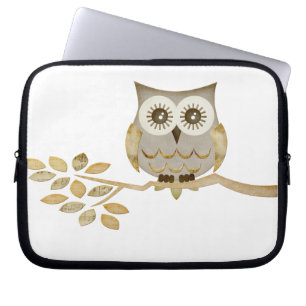 Wide Eyes Owl in Tree Electronics Bag