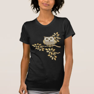 Wide Eyes Owl in Tree T-Shirt