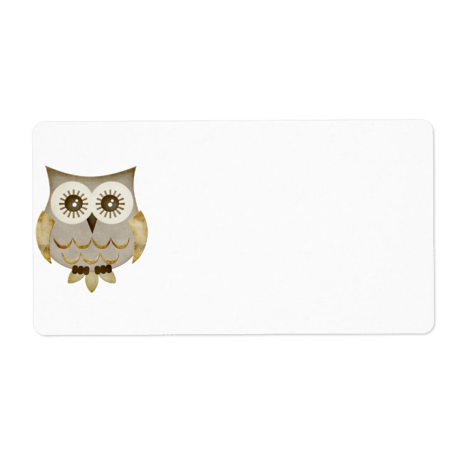 Wide Eyes Owl Label (Front)