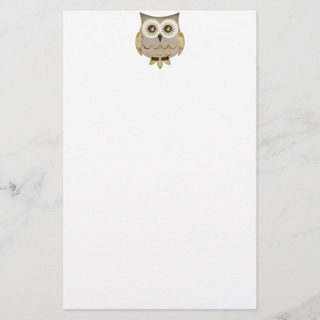 Wide Eyes Owl Stationery (Front)