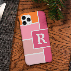 Wide Feminine Stripes with Monogram Case-Mate iPhone 14 Plus Case