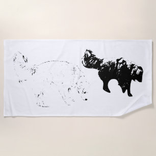 Wide Horizon, Two-Dog Search Beach Towel
