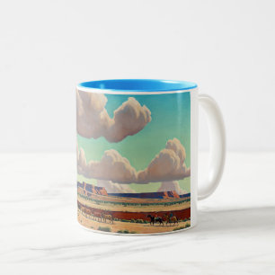 Wide Lands of the Navajo by Maynard Dixon Two-Tone Coffee Mug