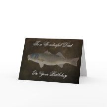 WIDE MOUTH BASS FATHERS BIRTHDAYDAY CARD