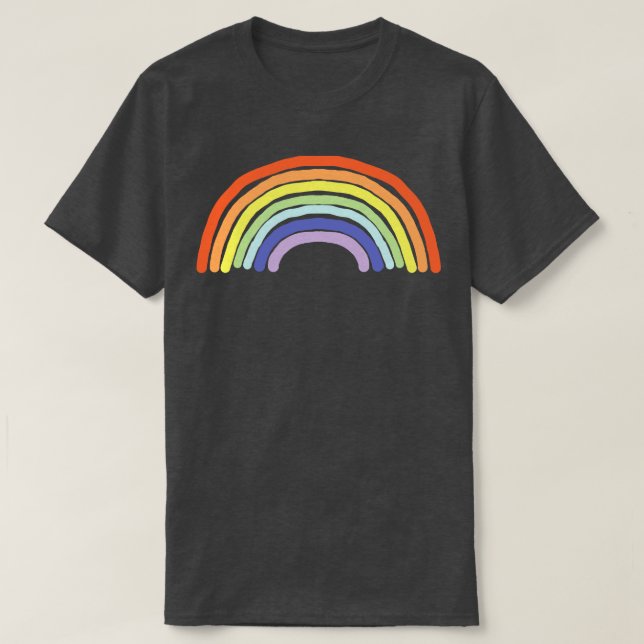 Wide Pale Rainbow T-Shirt (Design Front)