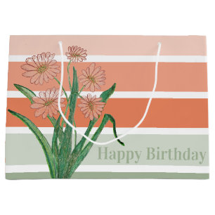 Wide Pastel Stripe Large Gift Bag
