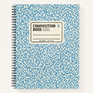 Wide Ruled Blue Composition Notebook