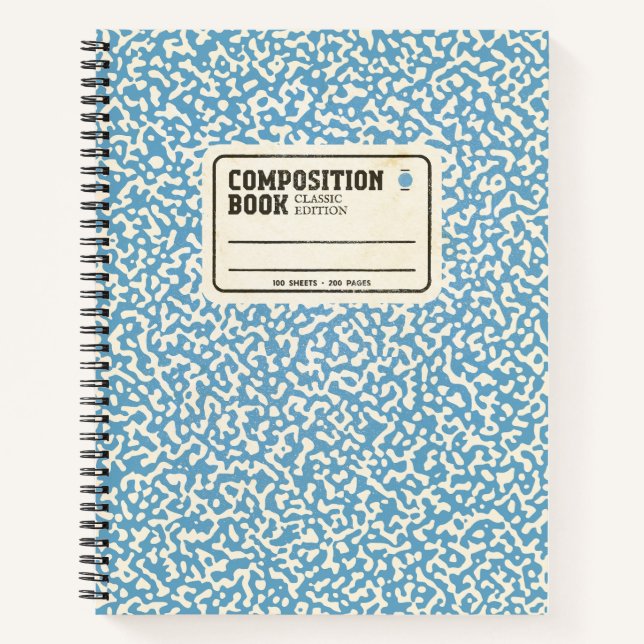 Wide Ruled Blue Composition Notebook (Front)