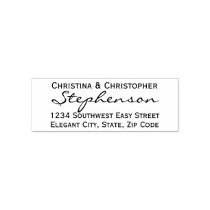 Wide Script Custom Return Address Stamp