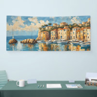Wide Seascape Mediterranean Ancient Harbour       