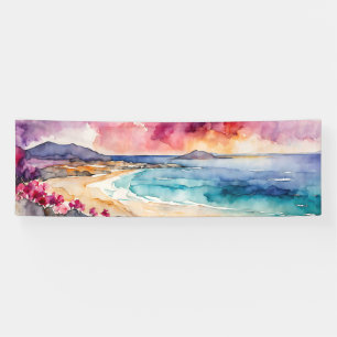 Wide Seascape Mediterranean Purple Serenity      Banner