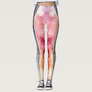 Wide Seascape Mediterranean Purple Serenity Leggings