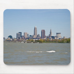 Wide Shot Cleveland Skyline Mouse Pad